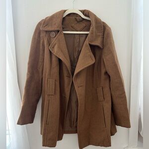 Jou Jou Women's Tan Pea Coat